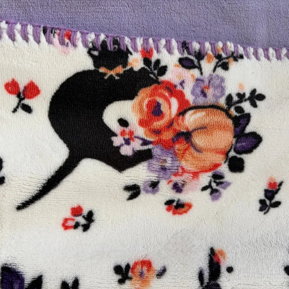 Cath Kidston Reversible Plush Halloween Throw Blanket 50x70 SCAREDY CAT New